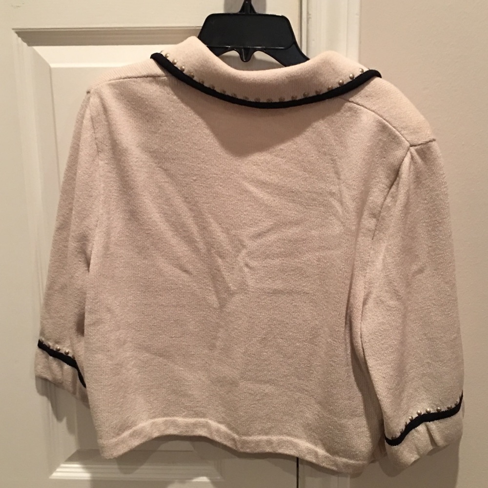 St. John’s white Valero sweater